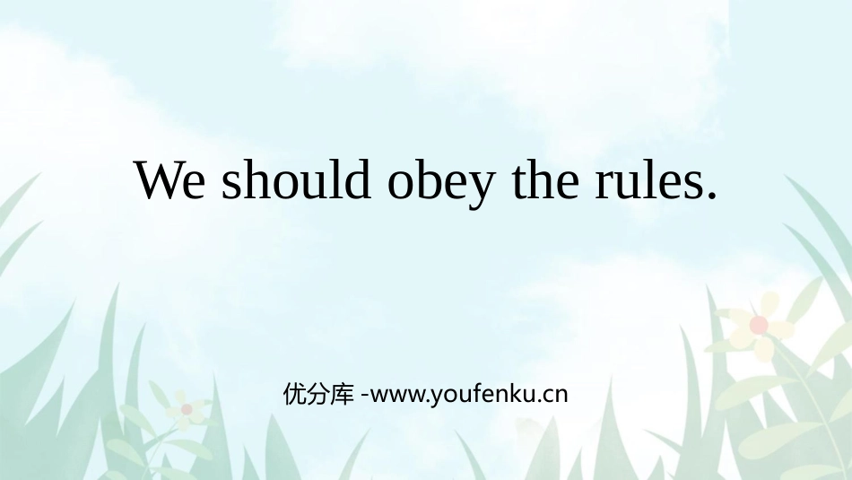 《We should obey the rules》PPT优秀课件_第1页