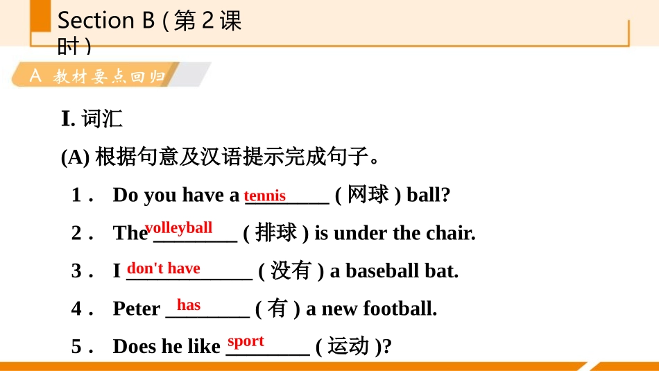 《Do you have a soccer ball?》SectionB PPT习题课件_第2页