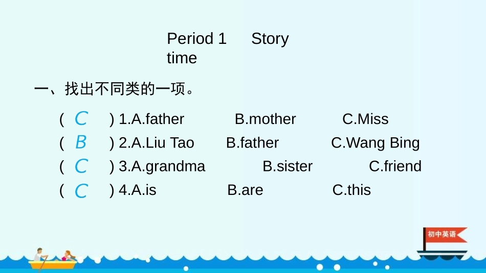 《My family》PPT习题课件(第一课时)_第2页