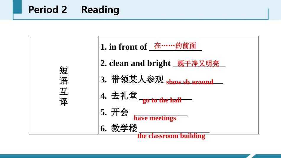 《Welcome to our school》Reading PPT习题课件_第3页