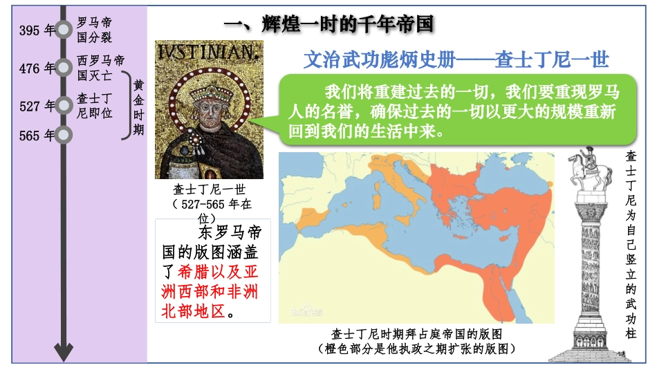 《拜占庭帝国和查士丁尼法典》PPT教学课件[部编版九年级历史]_第3页