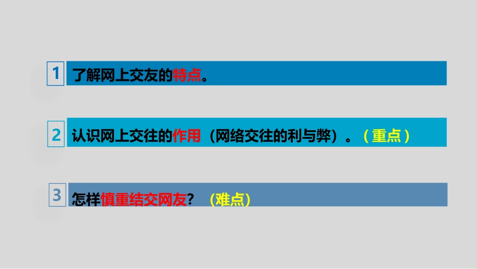 《网上交友新时空》PPT课文课件[七年级道德与法治上册]_第3页