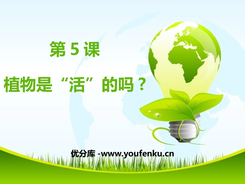 《植物是“活”的吗?》PPT课件[教科版一年级科学上册]_第1页