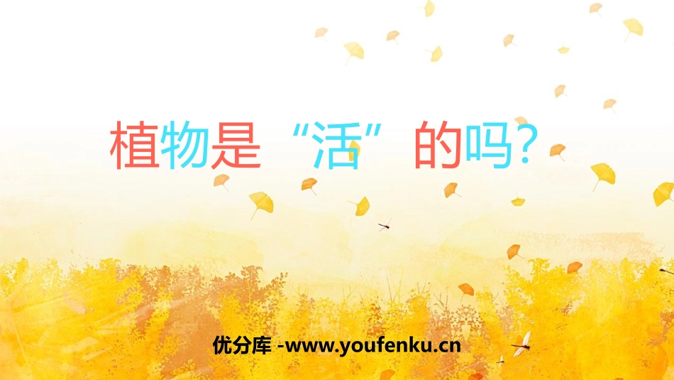 《植物是“活”的吗?》PPT课件[教科版一年级科学上册]_第1页