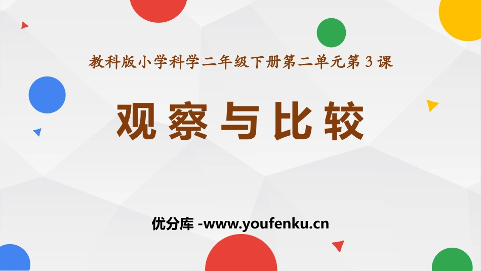《观察与比较》PPT课件[教科版二年级科学下册]_第1页