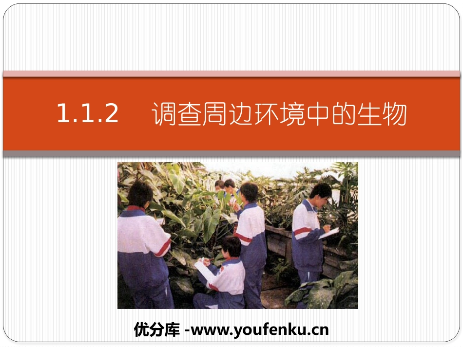 《调查周边环境中的生物》PPT优质课件[人教版七年级生物]_第1页