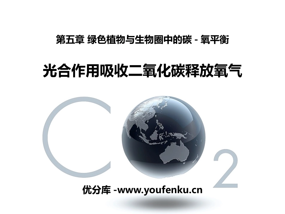 《光合作用吸收二氧化碳释放氧气》PPT教学课件[人教版七年级生物]_第1页