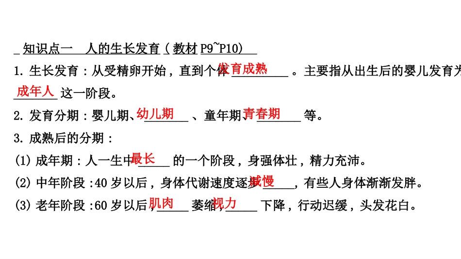 《人的生长发育和青春期》PPT教学课件[苏教版七年级生物]_第3页