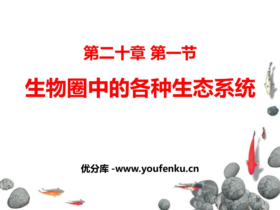 《生物圈中的各种生态系统》PPT教学课件[苏教版八年级生物]_第1页