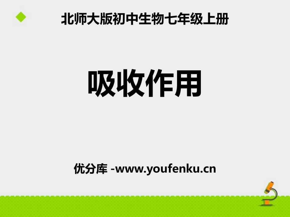 《吸收作用》PPT教学课件[北师大版七年级生物上册]_第1页