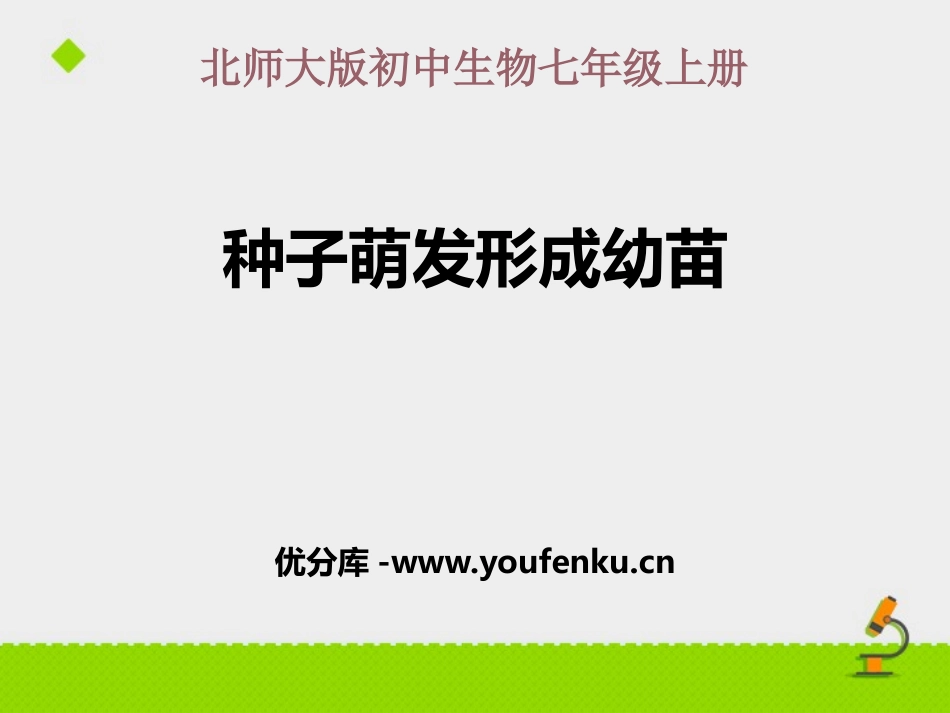 《种子萌发形成幼苗》PPT课件[北师大版七年级生物上册]_第1页