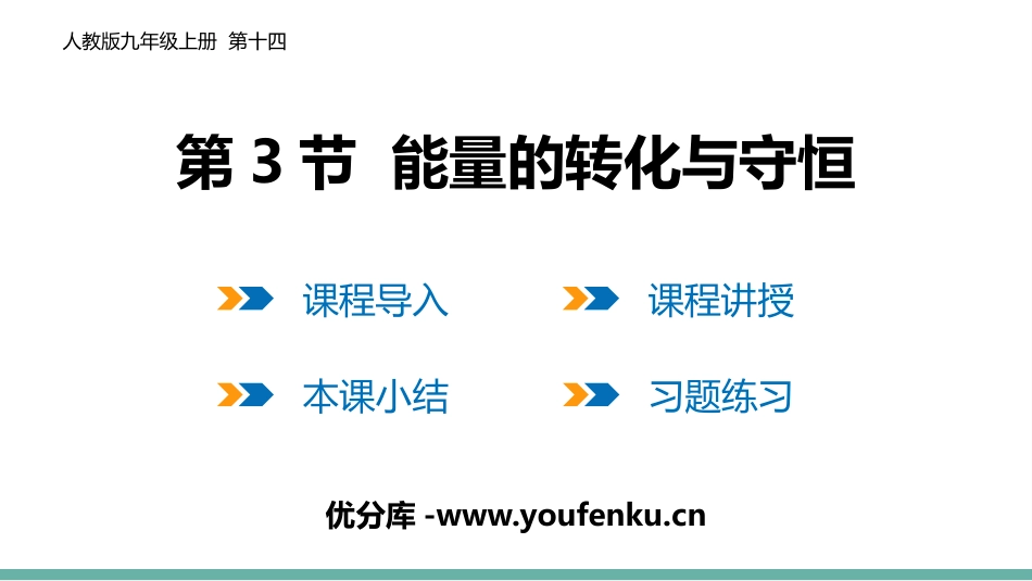 《能量的转化和守恒》内能的利用PPT精品课件[人教版九年级物理]_第1页