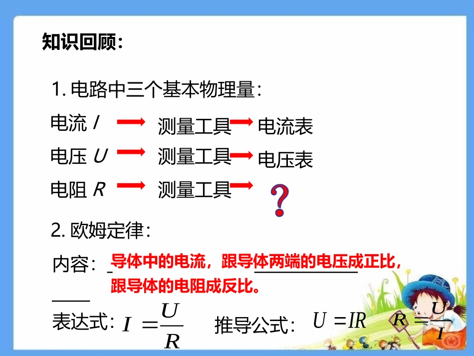《测量电阻》欧姆定律PPT教学课件[鲁教版九年级物理上册]_第2页