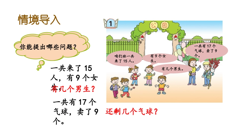 《逛公园》PPT免费课件(第1课时)[青岛版一年级数学下册]_第2页