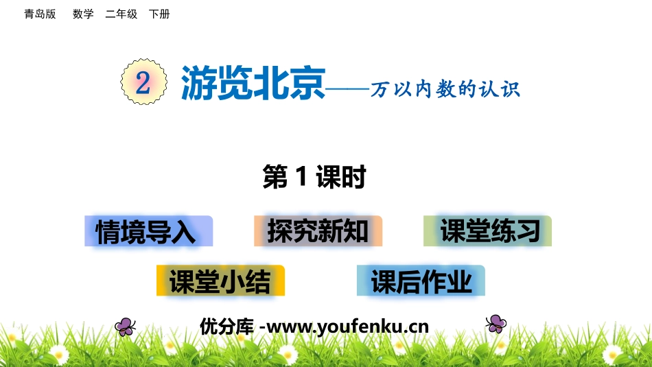 《游览北京》PPT教学课件(第1课时)[青岛版二年级数学]_第1页