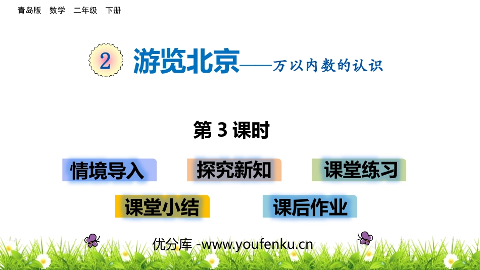 《游览北京》PPT教学课件(第3课时)[青岛版二年级数学]_第1页