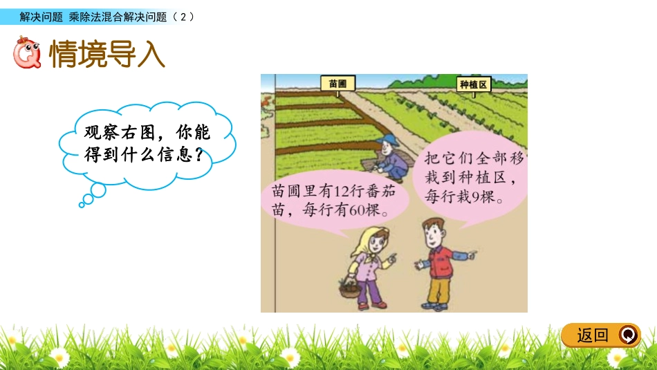 《绿色生态园》PPT教学课件(第4课时)[青岛版三年级数学]_第2页