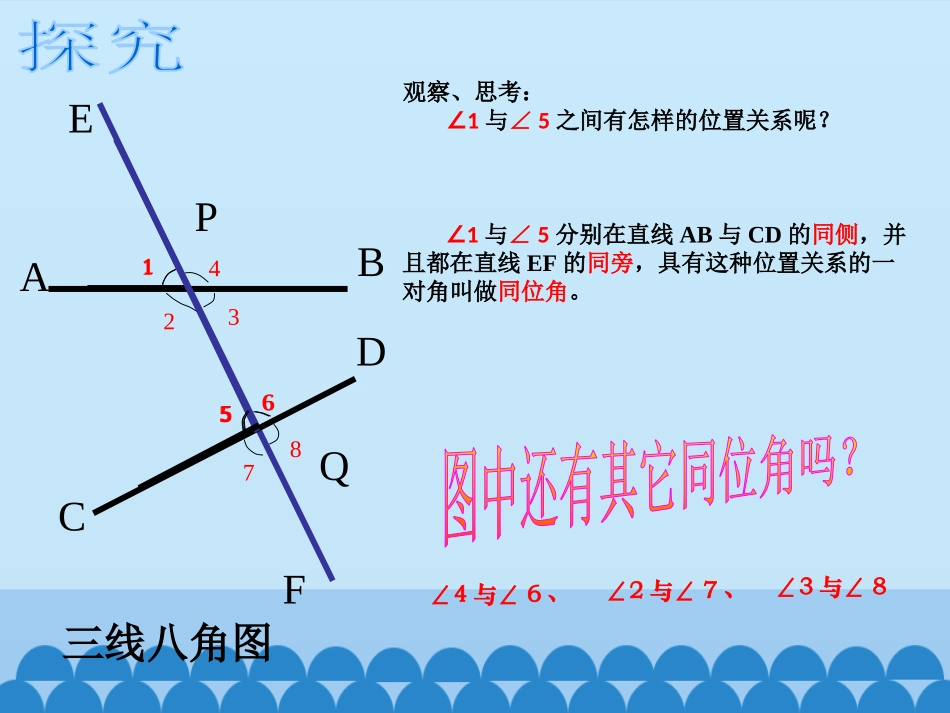 《同位角、内错角、同旁内角》PPT教学课件[青岛版七年级数学]_第3页
