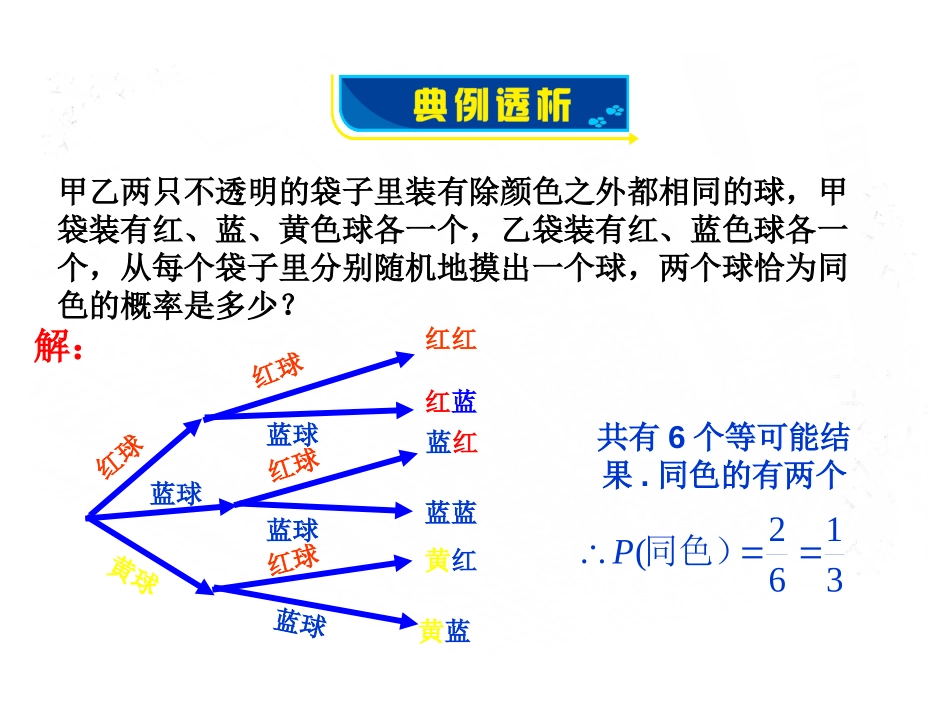 《利用画树状图和列表计算概率》PPT教学课件(第2课时)_第3页