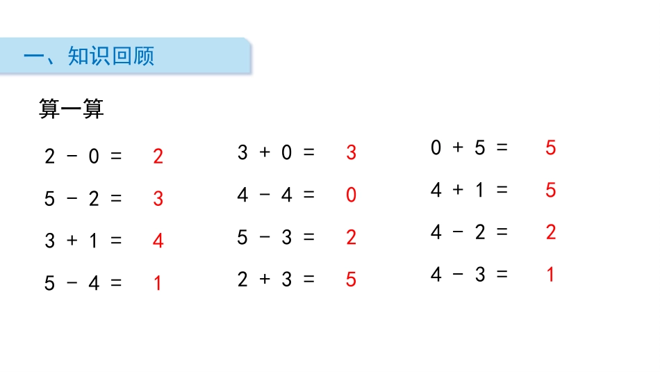 《得数是6、7的加法》10以内的加法和减法PPT教学课件_第2页