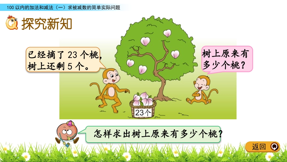 《求被减数的简单实际问题》100以内的加法和减法PPT课件_第3页