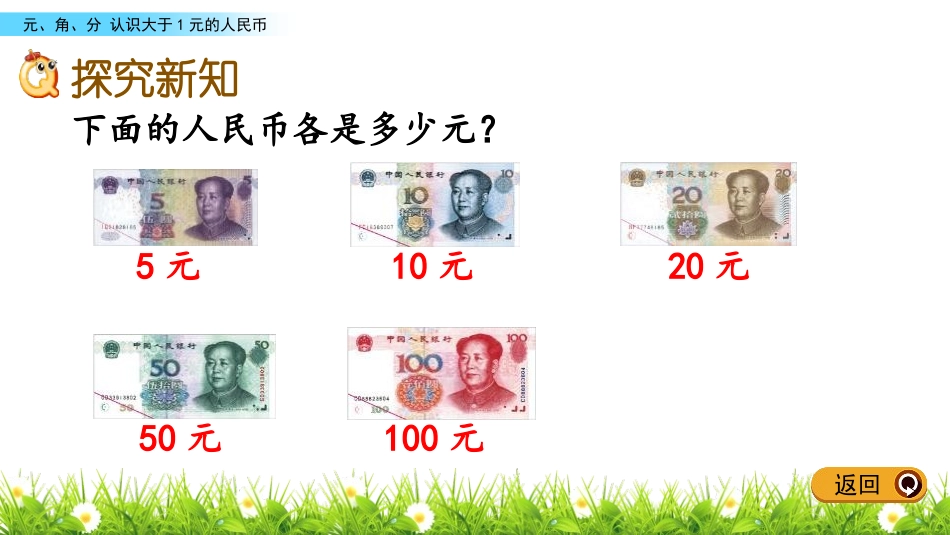 《认识1元以上人民币》元角分PPT课件[苏教版一年级数学]_第3页