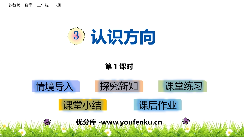 《认识方向》PPT教学课件(第1课时)[苏教版二年级数学]_第1页