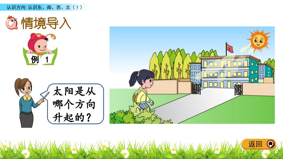《认识方向》PPT教学课件(第1课时)[苏教版二年级数学]_第2页