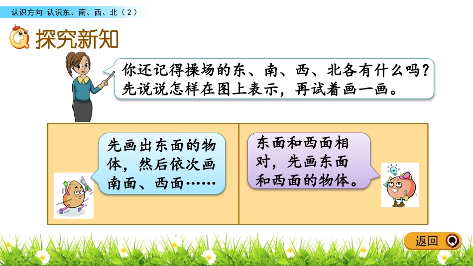 《认识方向》PPT教学课件(第2课时)[苏教版二年级数学]_第2页