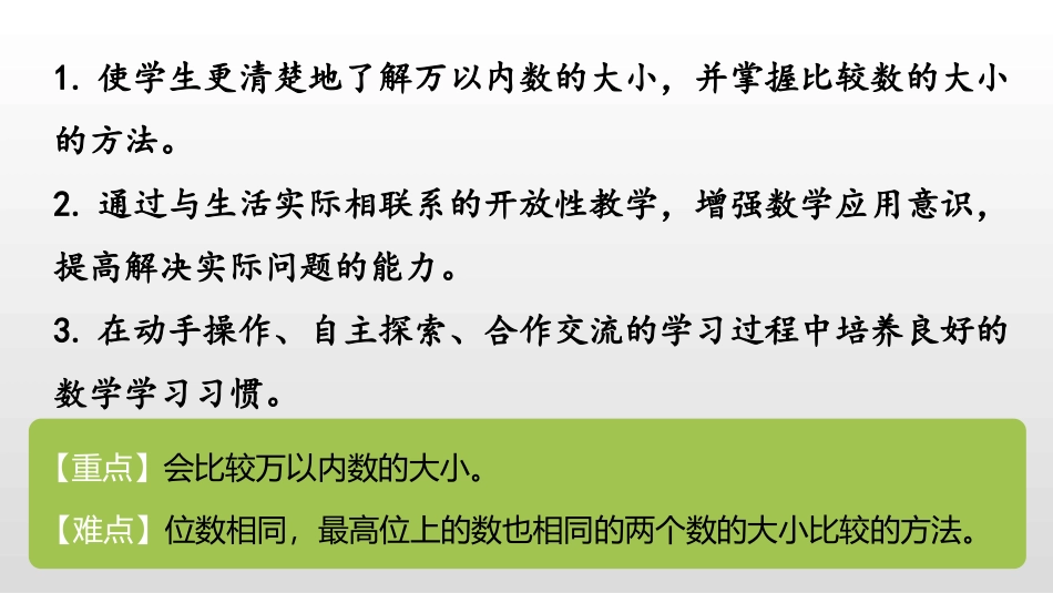 《比较大小》认识万以内的数PPT教学课件[苏教版二年级数学]_第2页
