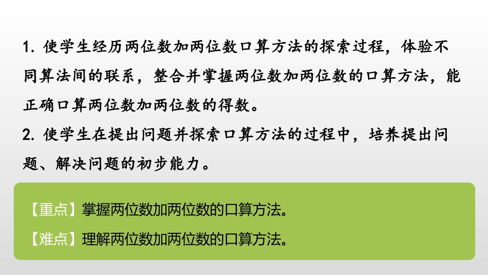 《两位数加两位数口算》两三位数的加法和减法PPT教学课件_第2页