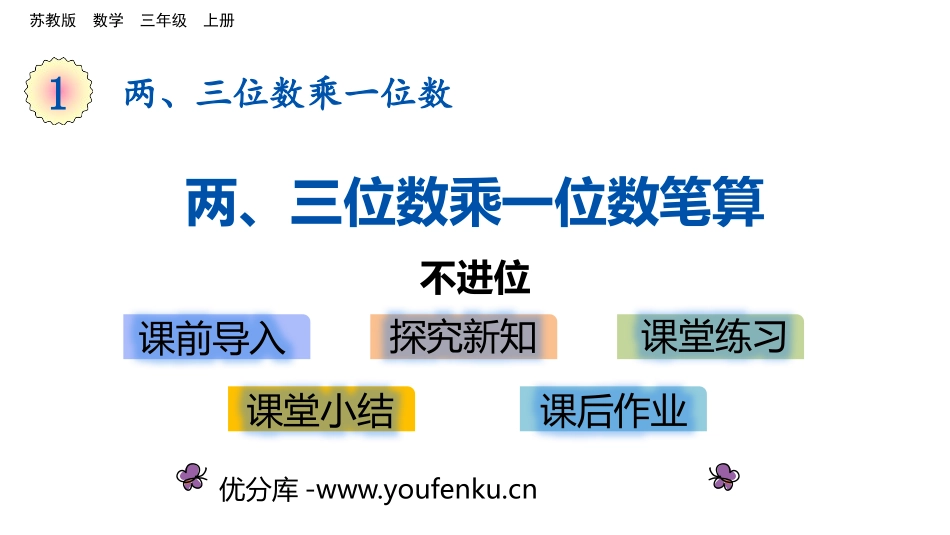 《两、三位数乘一位数笔算(不进位)》两、三位数乘一位数PPT课件_第1页