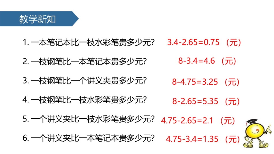 《小数的加法和减法》PPT教学课件(第2课时)[苏教版五年级数学]_第3页