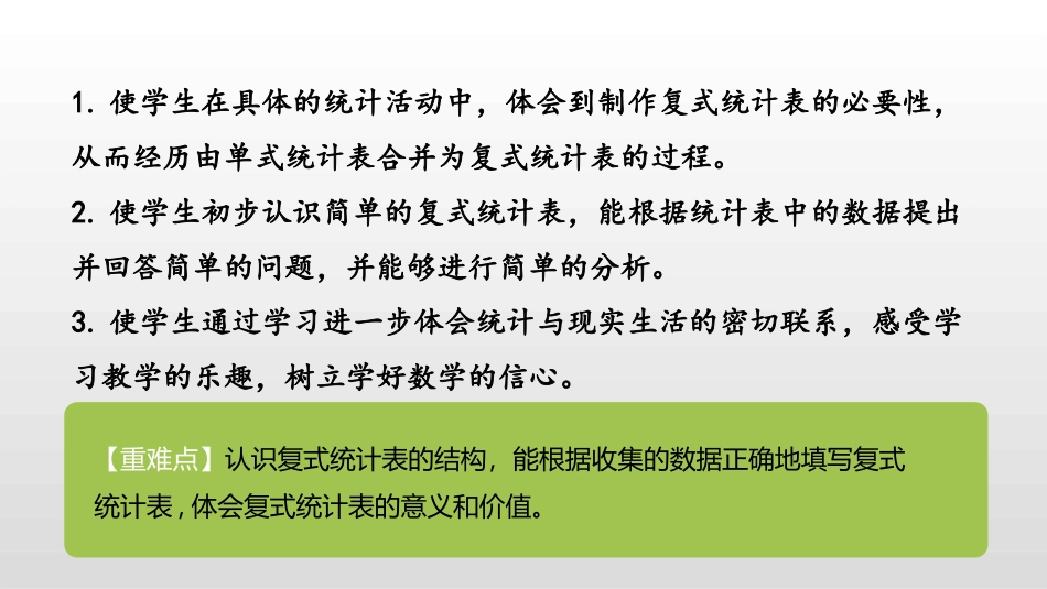 《复式统计表》统计表和条形统计图PPT教学课件(第1课时)_第2页