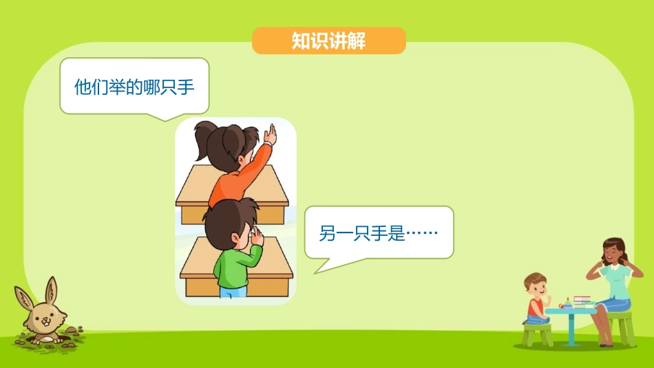 《左右》位置PPT免费课件[冀教版一年级数学下册]_第3页