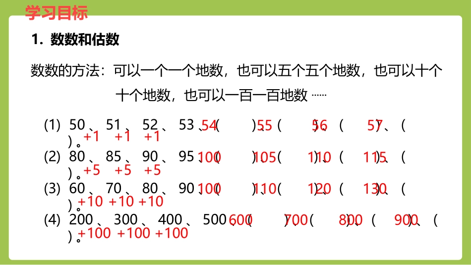 《认识1000以内的数》PPT课件[冀教版二年级数学下册]_第3页