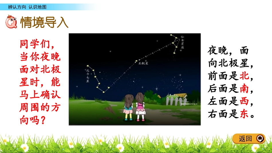 《辨认方向》PPT课件(第3课时)[冀教版三年级数学下册]_第2页