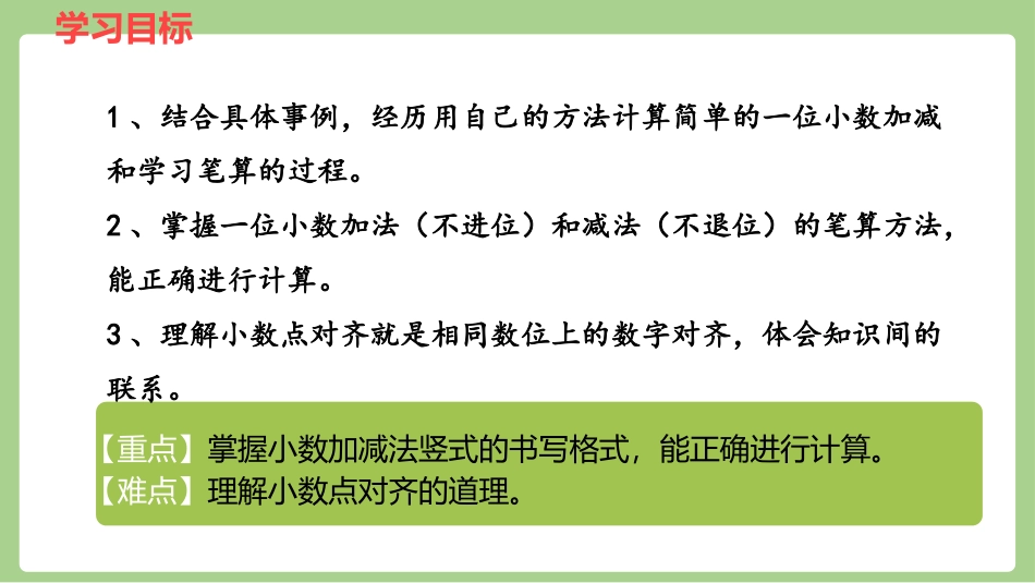 《简单加减计算》小数的初步认识PPT课件[冀教版三年级数学]_第2页