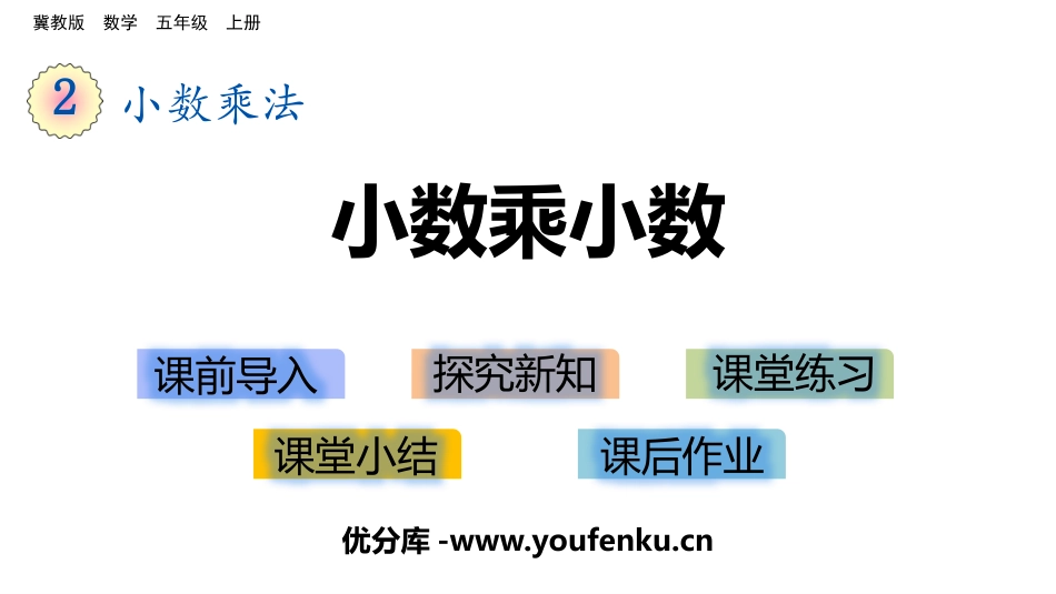 《小数乘小数》小数乘法PPT免费课件[冀教版五年级数学上册]_第1页