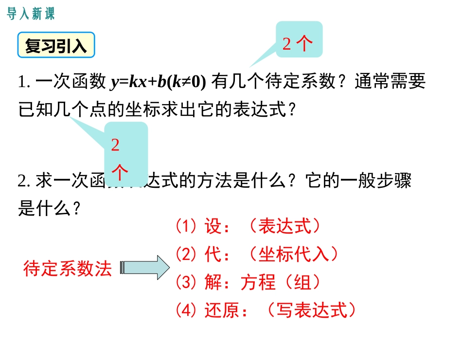 《由不共线三点的坐标确定二次函数》PPT课件[冀教版九年级数学]_第3页