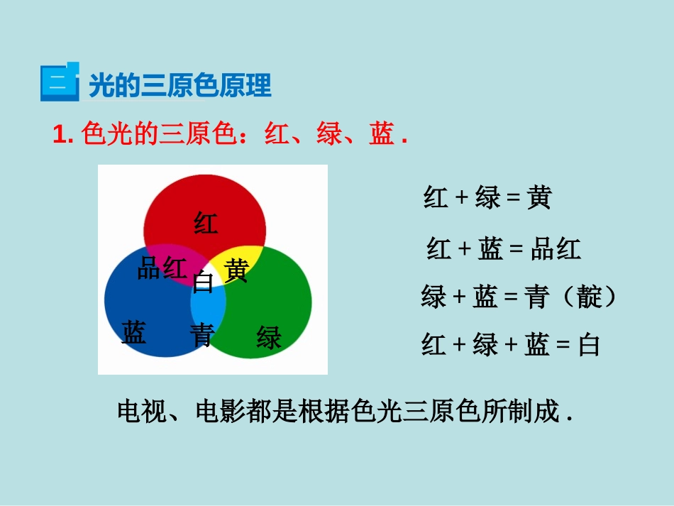 《物体的颜色》光现象PPT课件[北师大八年级物理上册]_第3页