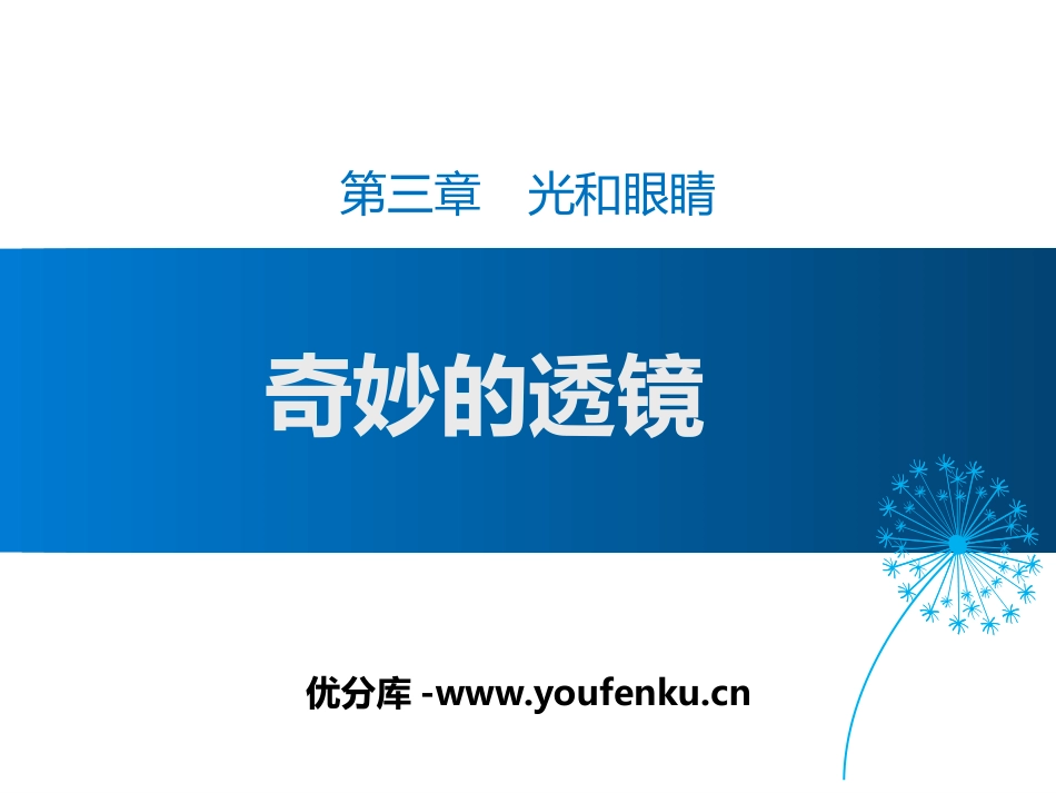 《奇妙的透镜》光和眼睛PPT免费课件[粤沪版八年级物理上册]_第1页