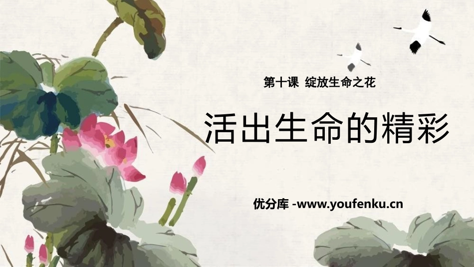 《活出生命的精彩》PPT优秀课件[七年级道德与法治上册]_第1页