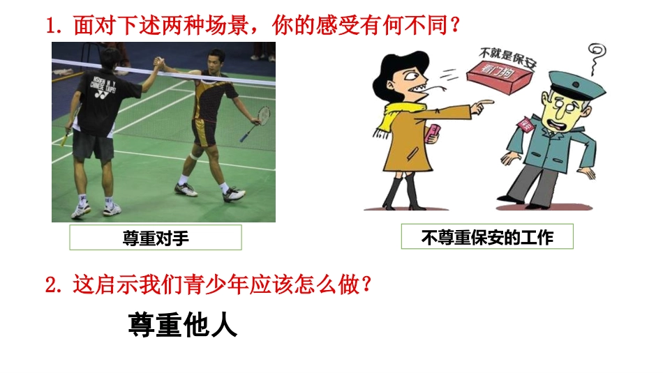 《尊重他人》PPT优秀课件[八年级道德与法治上册]_第2页