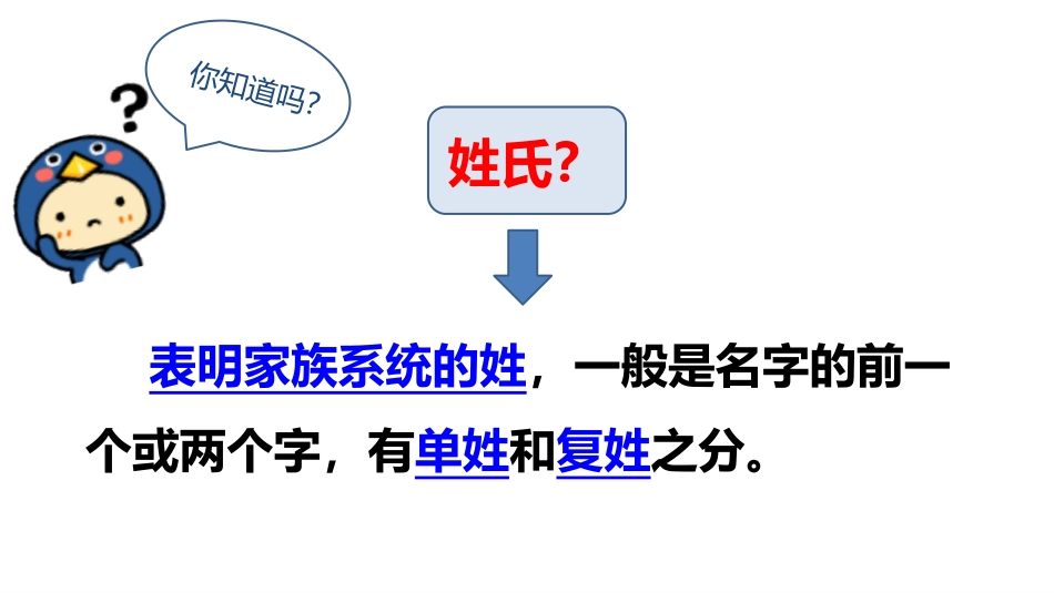 《姓氏歌》PPT优秀课件[部编版一年级语文下册]_第3页
