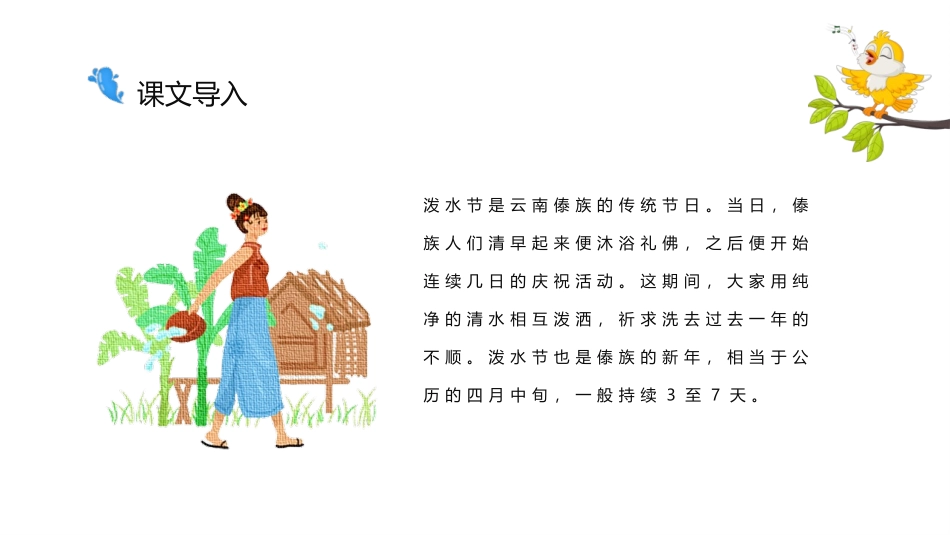 《难忘的泼水节》PPT优质教学课件[部编版二年级语文上册]_第3页