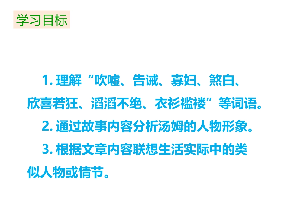 《汤姆·索亚历险记》PPT精品课件[部编版六年级语文下册]_第2页