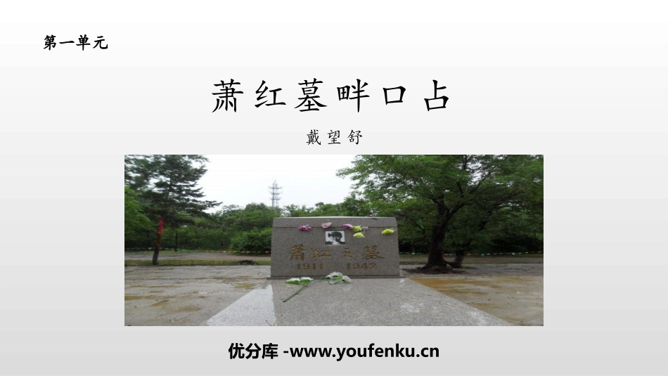 《萧红墓畔口占》PPT课件[部编版九年级语文下册]_第1页