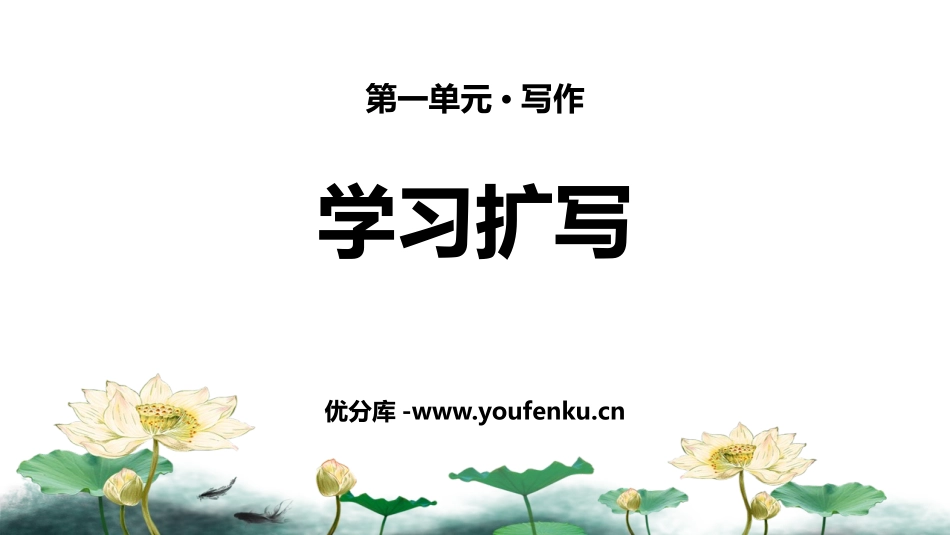 《学习扩写》PPT精品课件[部编版九年级语文下册]_第1页