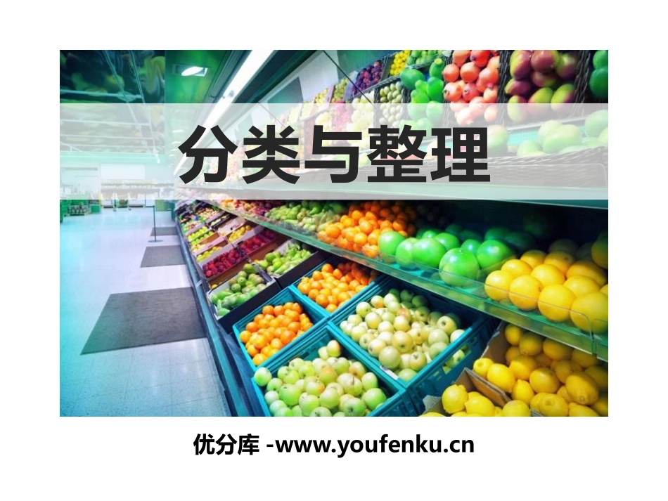 《分类与整理》PPT优质课件[人教版一年级数学下册]_第1页